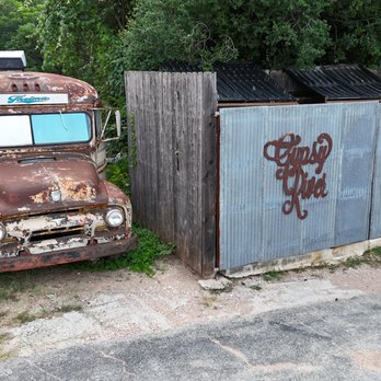 Gypsy River Resort - They named this bus Thelma, and you can sleep inside it. - Vacation Rentals Near Me - New Braunfels, Texas