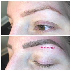 Brows For Life - Microblading and shading over previous tattoo work