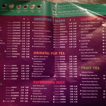 ChaTime White Marsh - Menu - Bubble Tea Near Me - Nottingham, Maryland