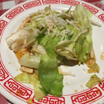 Mandarin Garden - Lettuce salad with honey as dressing - Chinese Near Me - Blue Jay, California