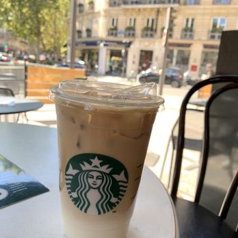 Starbucks - Venti Iced Vanilla Latte €5.45 - Coffee & Tea Near Me - Paris, 75