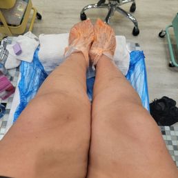 Parrafin wax to soften up my feet. Parrafin wax to soften up my feet.