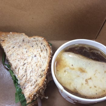 McAdoo's - French Onion Soup with 1/2 of their December Special Grilled Turkey Sandwich with a tomato pesto spread - Breakfast & Brunch Near Me - Elko, Nevada