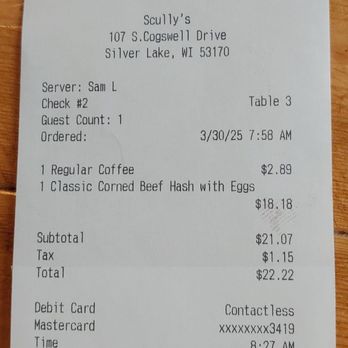 Scully’s - I'll admit that 22 bucks is a lot for one breakfast but, Scully's has really upped their game with quality and innovation. - Burgers Near Me - Silver Lake, Wisconsin