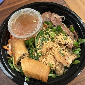 Saigon Blvd - Bowl - Triple Combo "Bun Tom Thit Nuong Cha Gio" - Vietnamese Near Me - Cupertino, California