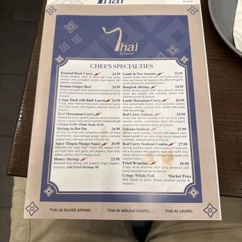 Thai at Laurel - Specials - Thai Near Me - Laurel, Maryland