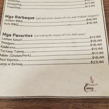 Timog - Lunch Specials Menu - Bars Near Me - Newark, California