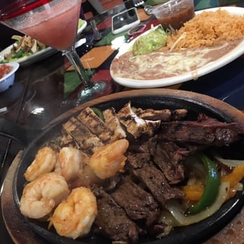 La Casita Olvera - Steak, chicken, AND shrimp fajitas combo. - Mexican Near Me - Whittier, California