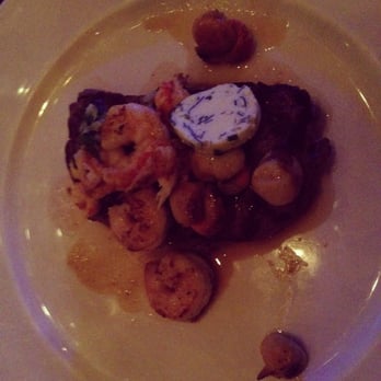 The Grill On the Corner - Posh Surf & Turf with baby scallops, prawns & crayfish - Steakhouses Near Me - Glasgow, GLG
