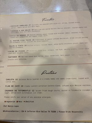 Menu photo 2 Ayahuasca Cantina Dallas, TX