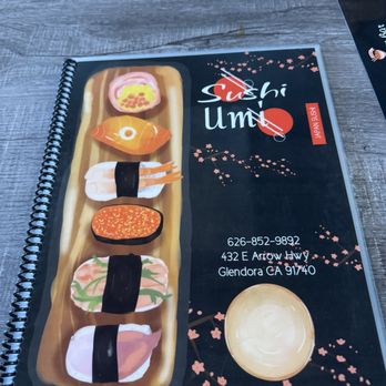 Sushi Umi - Front of menu - Sushi Bars Near Me - Glendora, California Sushi Umi - Front of menu - Sushi Bars Near Me - Glendora, California