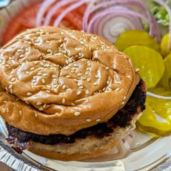 Bagel Pub - September 8, 2024; Turkey Burger Deluxe ($11.50).