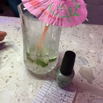 Bijou Nail Lounge - Complimentary alcoholic and non alcoholic drink - Nail Salons Near Me - New Braunfels, Texas