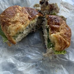 The Grove Roadside Deli - Homemade chicken salad on a croissant.