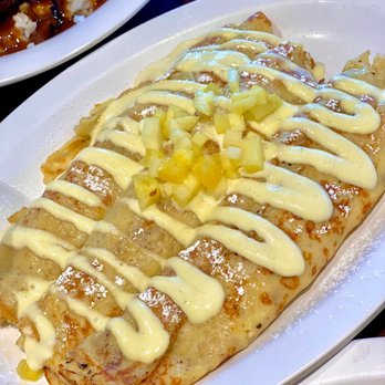 Eggs 'n Things Ko Olina - Special Crepe of the Day - Pineapple & Cheesecake - American Near Me - Kapolei, Hawaii Eggs 'n Things Ko Olina - Special Crepe of the Day - Pineapple & Cheesecake - American Near Me - Kapolei, Hawaii