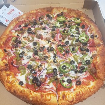 Twisted Pies Pizzeria - Large Supreme pizza with 1/2 Jalapenos - Pizza Near Me - Mesa, Arizona