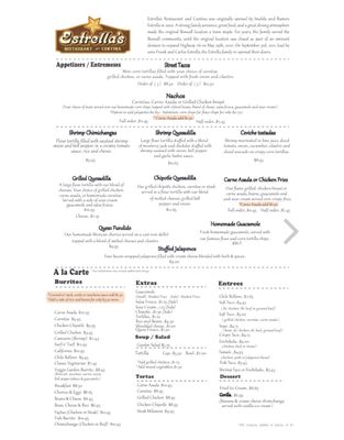 Menu photo 4 Estrella's Fallbrook, CA