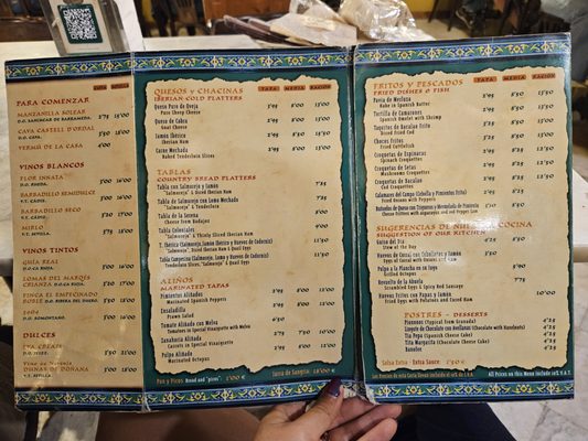 Menu photo 1 Taberna Coloniales Seville, SE