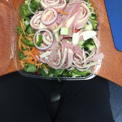 Village Pizza & Pasta - Huge chef salad with Italian dressing