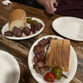 Santarpio's Pizza - Lamb and steak skewers - Pizza Near Me - Boston, Massachusetts Santarpio's Pizza - Lamb and steak skewers - Pizza Near Me - Boston, Massachusetts