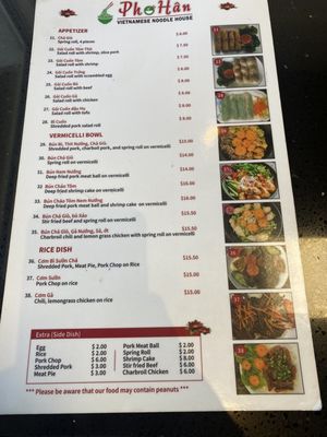 Menu photo 3 Pho Han Calgary, AB Menu photo 3 Pho Han Calgary, AB