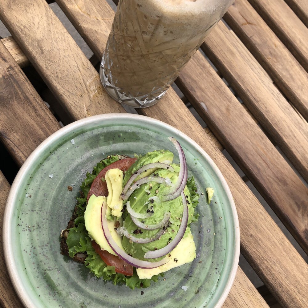 Mokkariet Istedgade - Avocado open faced sandwich and blended iced coffee - Cafes Near Me - Copenhagen, 84