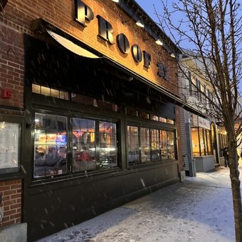 Proof 22 - Snowy evening at our new favorite spot! - Bars Near Me - Plymouth, Massachusetts