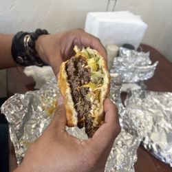 Badlands Burgers & Brews - 2nd breakfast burger, extra patty, lettuce, tomato added