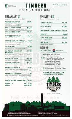 Menu photo 2 Timbers Restaurant & Lounge Toledo, OR