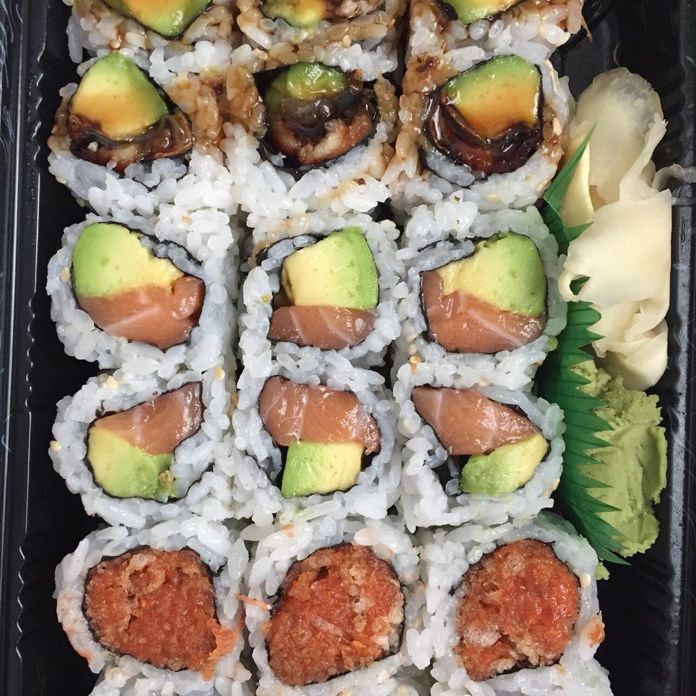 Ninja 86 Sushi - Eel avocado, salmon avocado and spicy tuna rolls - Sushi Bars Near Me - Brooklyn, New York