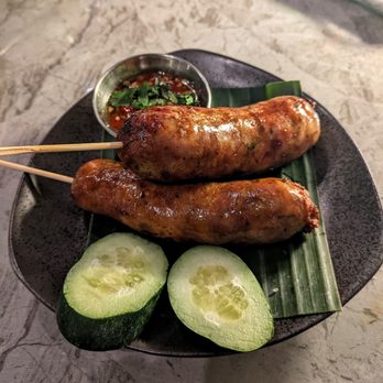 Naga Bistro - Sausage app. Wow. (Nice chili sauce) - Cambodian Near Me - Atlanta, Georgia