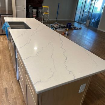 Stonecrafters - Kitchen Island with 3cm Quartz - Kitchen & Bath Near Me - Atlanta, Georgia Stonecrafters - Kitchen Island with 3cm Quartz - Kitchen & Bath Near Me - Atlanta, Georgia