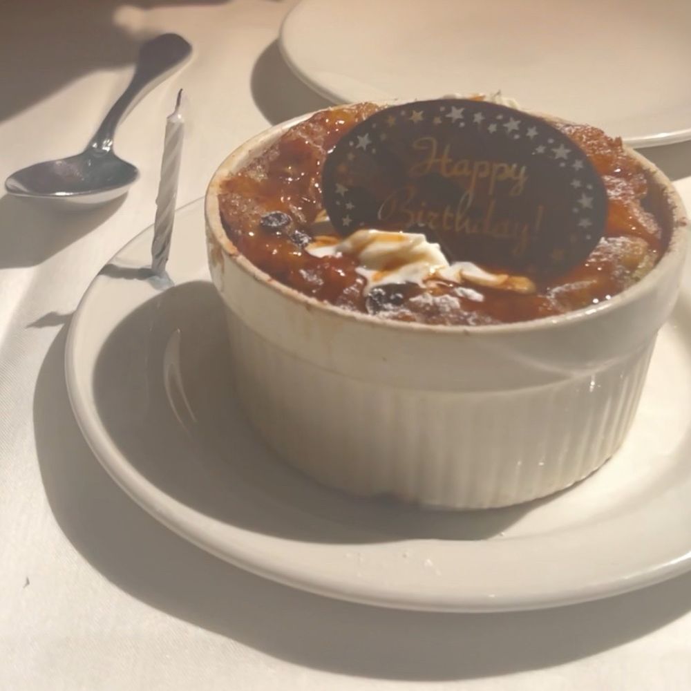 Cole's Chop House - Whiskey Bread Pudding (with birthday additions!) - Steakhouses Near Me - Napa, California Cole's Chop House - Whiskey Bread Pudding (with birthday additions!) - Steakhouses Near Me - Napa, California