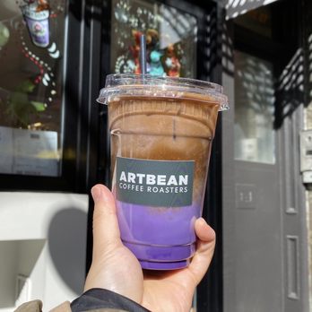 Artbean Coffee - Ube latte - Art Galleries Near Me - New York, New York Artbean Coffee - Ube latte - Art Galleries Near Me - New York, New York
