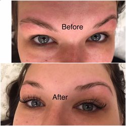 Belton Brows & Spa - Before and after single individual eyelashes