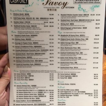 Savoy Kitchen - menu! and just fyi it's cash only - Asian Fusion Near Me - Alhambra, California