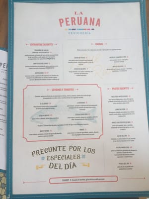 Menu photo 5 La Peruana Cevichería São Paulo, SP Menu photo 5 La Peruana Cevichería São Paulo, SP
