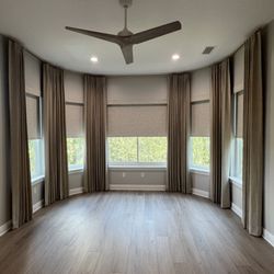 Gotcha Covered of North St Johns County - Motorized Roller Shades with Drapery Side Panels