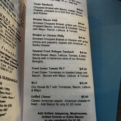 Edz Wingz - Menu