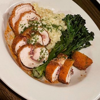 Corner Kitchen - Chicken Roulade w/orzotto and broccolini - Breakfast & Brunch Near Me - Asheville, North Carolina