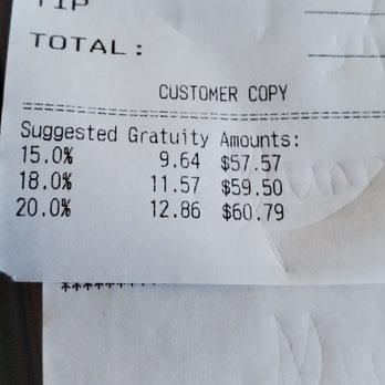 Half Shell Oyster House - Generous Calculation for the servers here! - Seafood Near Me - Biloxi, Mississippi