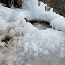 Frozen waterfall