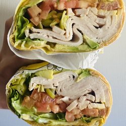 Absolutely Ava (turkey and avocado on a cilantro jalapeño wrap)