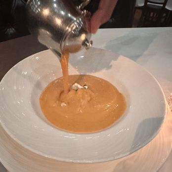 The Palm - San Antonio - Pouring the soup on lobster base - Steakhouses Near Me - San Antonio, Texas The Palm - San Antonio - Pouring the soup on lobster base - Steakhouses Near Me - San Antonio, Texas