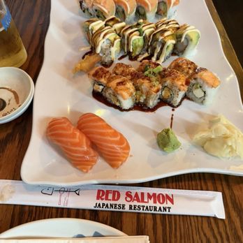 Red Salmon - Salmon sushi, baked salmon roll, lemon roll - Japanese Near Me - Lancaster, California Red Salmon - Salmon sushi, baked salmon roll, lemon roll - Japanese Near Me - Lancaster, California