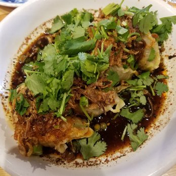 Mecha Noodle Bar - Hot oil dumplings. Do not skip this! Add the leftover oil, shallots and cilantro to your pho. - Noodles Near Me - New Haven, Connecticut Mecha Noodle Bar - Hot oil dumplings. Do not skip this! Add the leftover oil, shallots and cilantro to your pho. - Noodles Near Me - New Haven, Connecticut