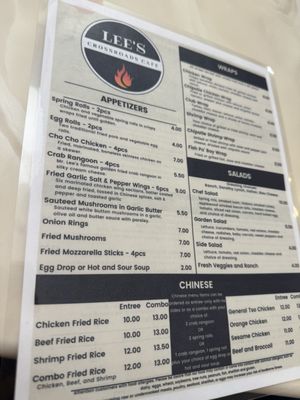 Menu photo 1 Lee's Crossroads Cafe Arapahoe, NE