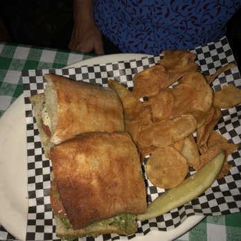 Vincitorios - Caprese sandwich with house-made chips. Photo doesn't do it justice. Sooooo good with warm toasted focaccia bread! - Italian Near Me - Tempe, Arizona Vincitorios - Caprese sandwich with house-made chips. Photo doesn't do it justice. Sooooo good with warm toasted focaccia bread! - Italian Near Me - Tempe, Arizona