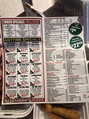 Menu photo 1 Alexander's Pizza Las Vegas, NV Menu photo 1 Alexander's Pizza Las Vegas, NV
