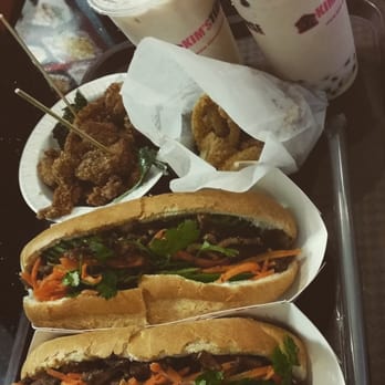 Kim's Tea House - Banh mi (Bbq) Calamari Chicken nuggets - Bubble Tea Near Me - Katy, Texas